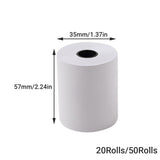 Thermal Paper Rolls 57x35mm for POS Receipt Printers 20/50 Rolls