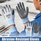 N518 Nitrile Coated Work Gloves Non Slip Safety Labor Gloves 20Pairs