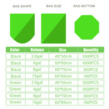 Biodegradable Bin Liners Garbage Bags 150/300/1000PCS 2.6-13GL