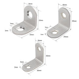 10PCS 90 Degree L-Shaped Angle Brackets Stainless Steel Furniture Support