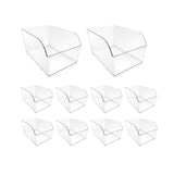 10PCS Clear Plastic Storage Boxes Food Display Organizer Set