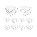 10PCS Clear Plastic Storage Boxes Food Display Organizer Set
