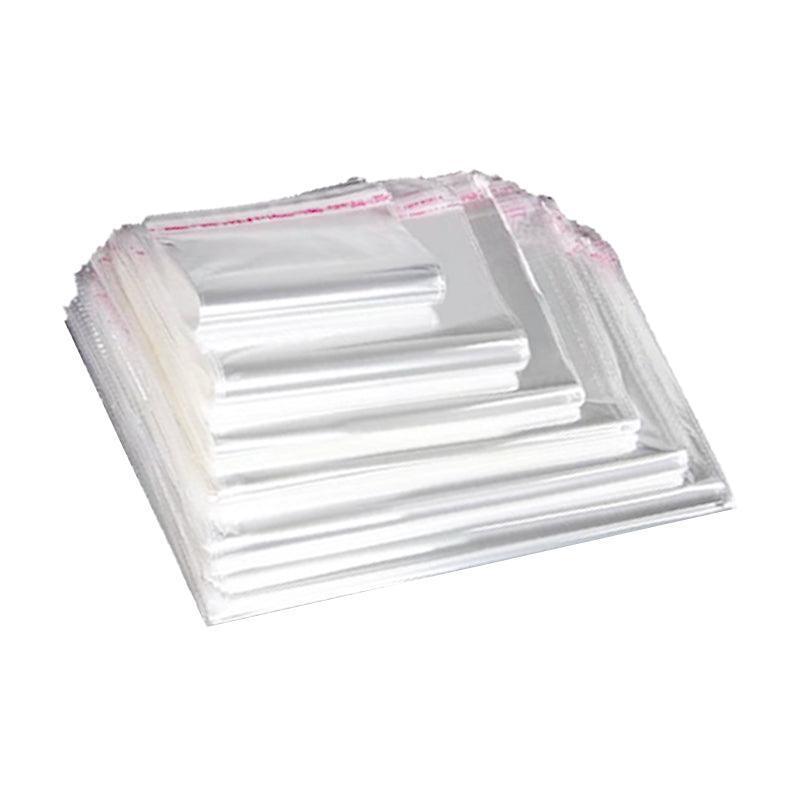 100-1000pcs Clear Self-Adhesive OPP Bags Resealable Plastic