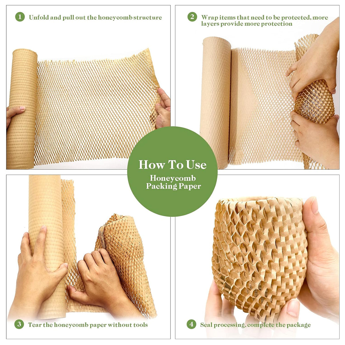 Honeycomb Kraft Paper Roll Cushioning Packaging Wrap