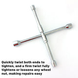 Foldable Tire Wrench Set Carbon Steel for Car SUV Truck Auto Repair