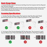 Wireless 2D QR Barcode Scanner Handheld USB Receiver