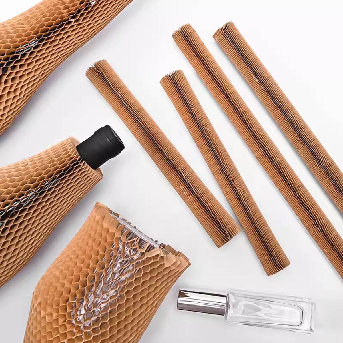 100PCS Honeycomb Kraft Packing Paper Wrap Recycled Cushioning