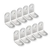 10PCS 90 Degree L-Shaped Angle Brackets Stainless Steel Furniture Support