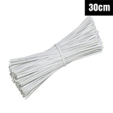 Metallic Twist Ties Plastic Cable Cord Reusable Wire Candy Bag