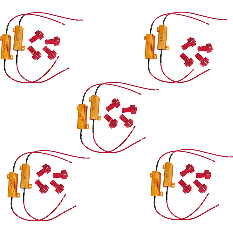 4PCS 50W LED Load Resistors Turn Signal Hyper Flash Fix for Cars