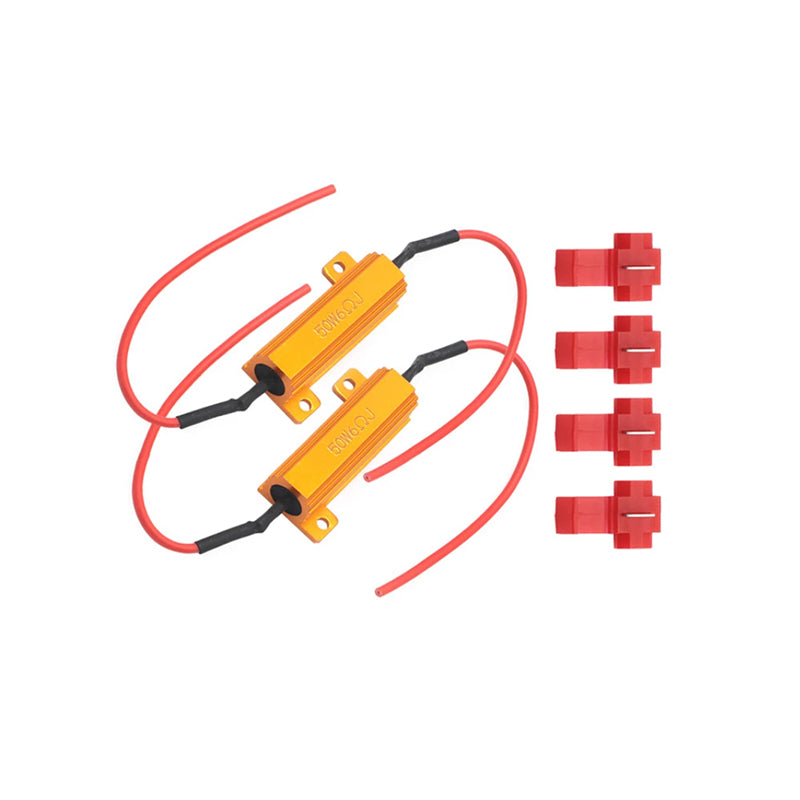 4PCS 50W LED Load Resistors Turn Signal Hyper Flash Fix for Cars