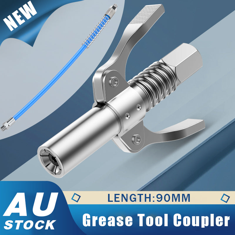 Grease Tool Coupler Heavy-Duty Quick Lock Double Handle Leak-Free