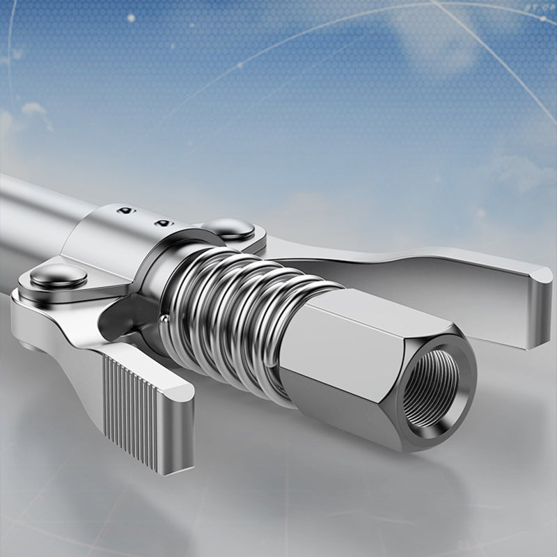 Grease Tool Coupler Heavy-Duty Quick Lock Double Handle Leak-Free