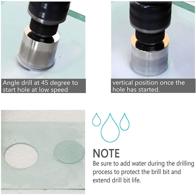 15PCS Diamond Drill Bit Set for Glass Tile Marble Ceramic