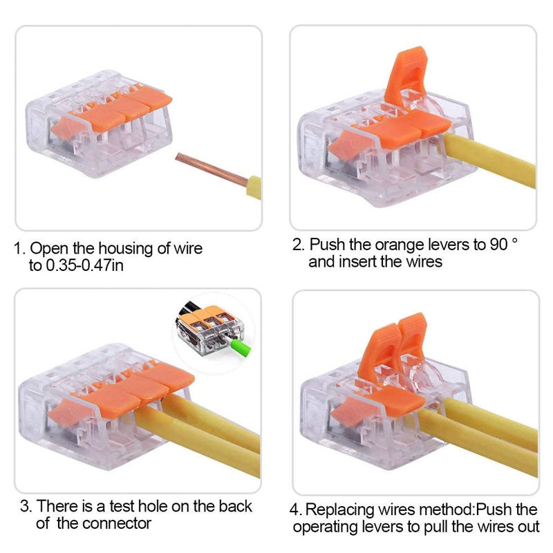 75PCS Electrical Connector Wire Block Clamp Terminal 2 3 5Way