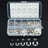 120PCS Stainless Steel E-Clip Retaining Circlip Assortment