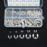 120PCS Stainless Steel E-Clip Retaining Circlip Assortment