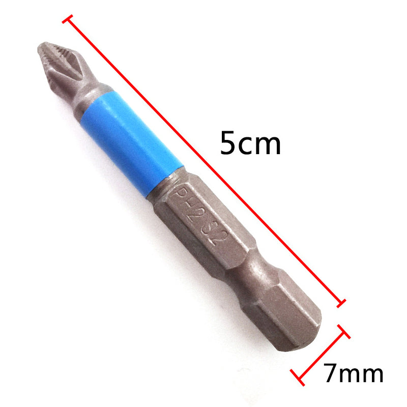 10PCS Anti-Slip PH2 Magnetic Hex Shank Screwdriver Bits 50mm