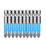 10PCS Anti-Slip PH2 Magnetic Hex Shank Screwdriver Bits 50mm