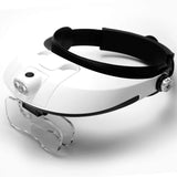 LED Headband Magnifier with Headlight Jeweler Loupe