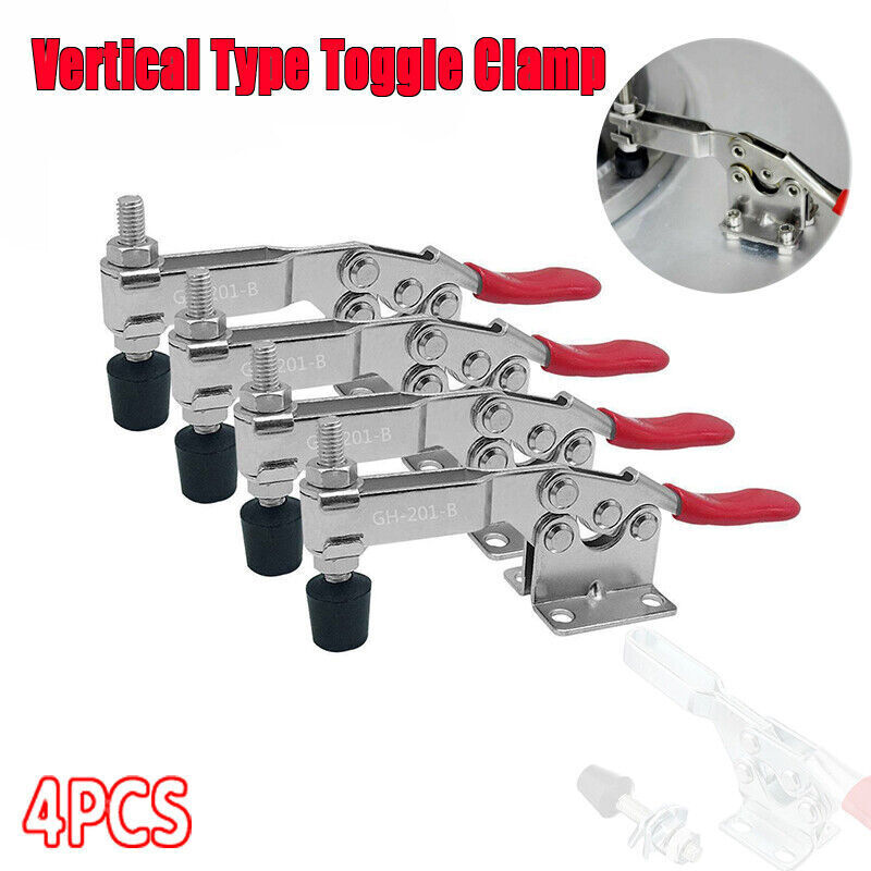 4PCS Quick Release Horizontal Toggle Clamp 100Kg/220Lb Holding Capacity
