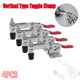 4PCS Quick Release Horizontal Toggle Clamp 100Kg/220Lb Holding Capacity