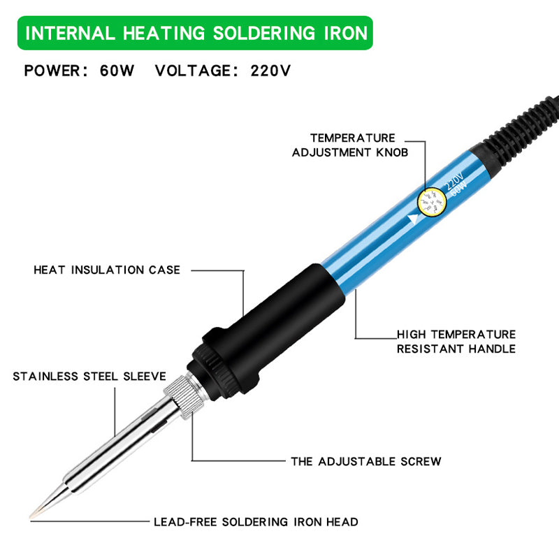 15IN1 Electric Soldering Iron Kit 60W Adjustable Temperature Tool Set