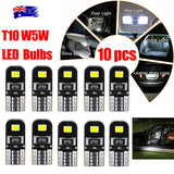 10PCS CANBUS T10 LED W5W 194 168 Interior Dashboard Map Door Light Bulbs