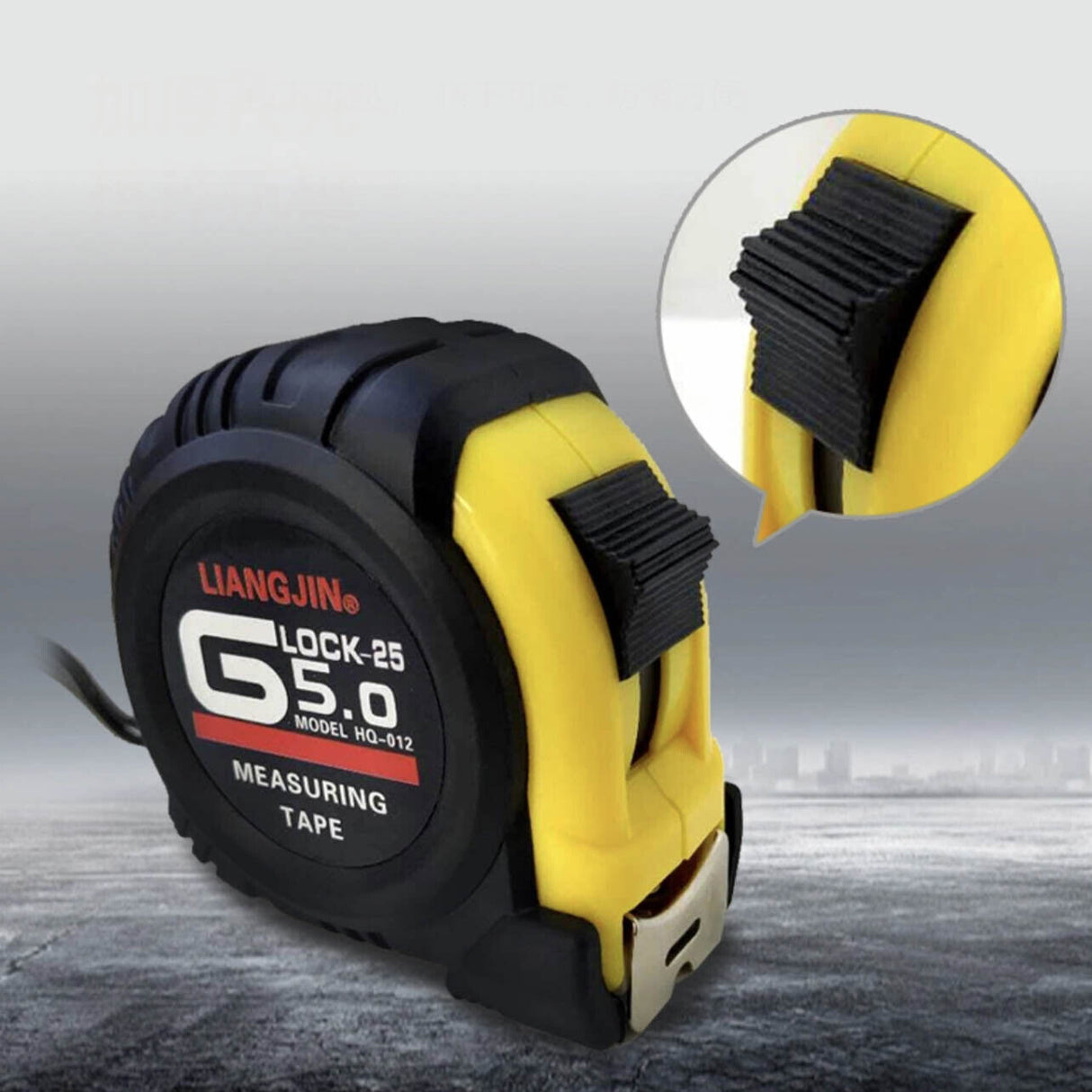 Steel Measuring Tape with Rubber Grip Dual-Sided Metric Inch 3/5/10m