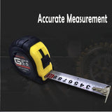 Steel Measuring Tape with Rubber Grip Dual-Sided Metric Inch 3/5/10m