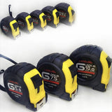 Steel Measuring Tape with Rubber Grip Dual-Sided Metric Inch 3/5/10m