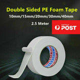 Double Sided PE Foam Sticky Tape Strong Adhesive Mounting DIY Craft 2.5m