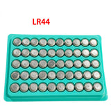50PCS LR44 AG13 A76 Button Cell Batteries Tray Pack Battery