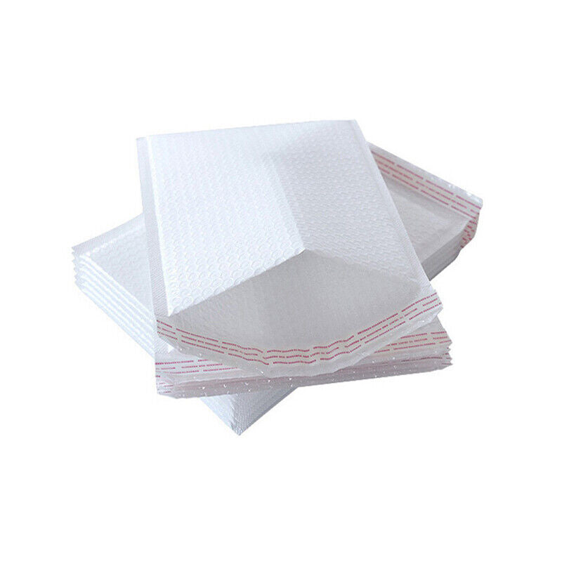 50pcs White Pearlescent Bubble Bags Shockproof Packing Envelope
