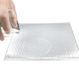 50pcs White Pearlescent Bubble Bags Shockproof Packing Envelope