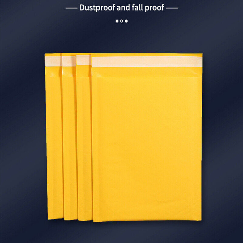 50PCS Kraft Paper Bubble Mailer Shockproof Padded Envelopes