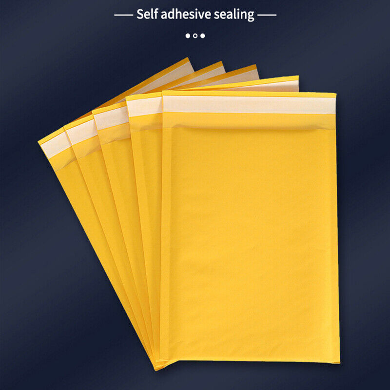 50PCS Kraft Paper Bubble Mailer Shockproof Padded Envelopes