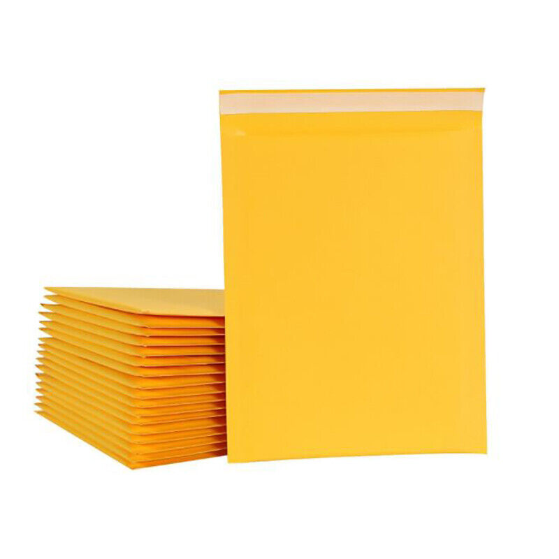 50PCS Kraft Paper Bubble Mailer Shockproof Padded Envelopes