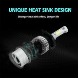 2pcs H4 LED Headlight Bulbs Kit Car Motorcycle High Low Beam IP65