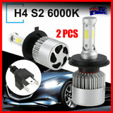 2pcs H4 LED Headlight Bulbs Kit Car Motorcycle High Low Beam IP65