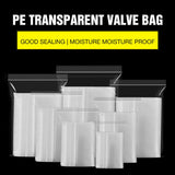 100PCS Clear Resealable Zip Bags PE Plastic 100μm Bulk Packaging