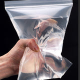 100PCS Clear Resealable Zip Bags PE Plastic 100μm Bulk Packaging