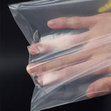 100PCS Clear Resealable Zip Bags PE Plastic 100μm Bulk Packaging