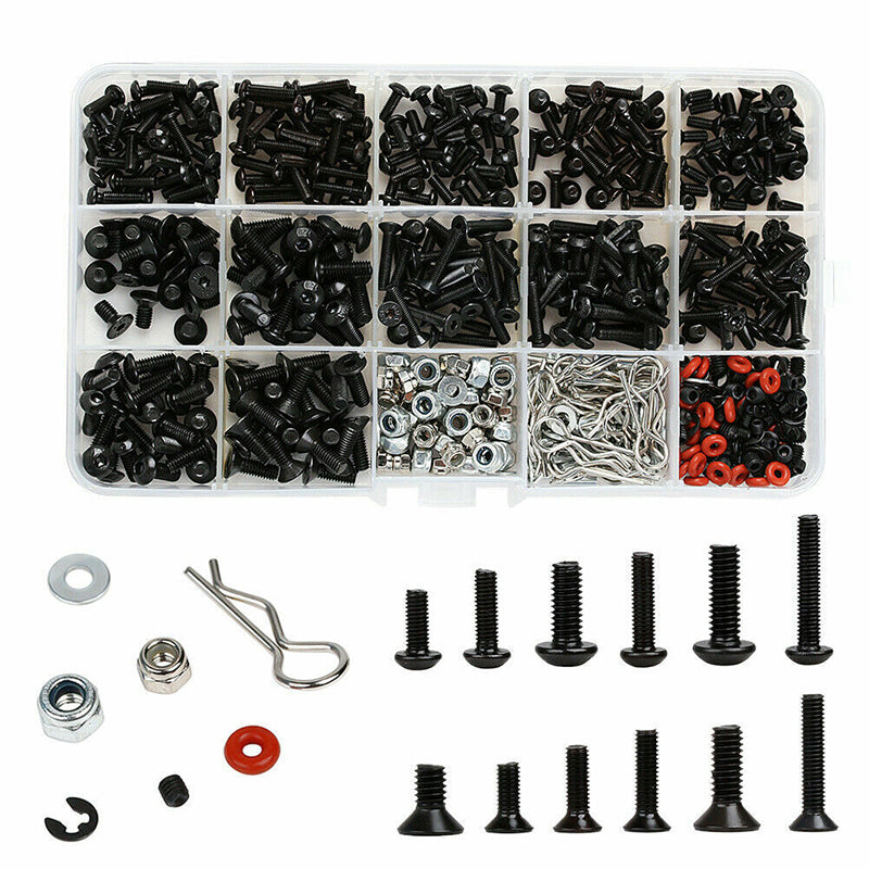 RC Car Screws Box Set 500PCS Repair Tool Kit HSP 110 DIY Accessories