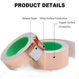 Double-Sided Copper Foil Tape 10M x 50MM EMI Shielding Conductive