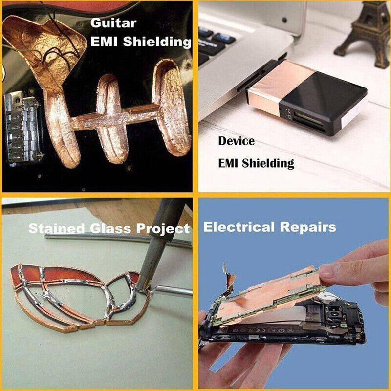 Double-Sided Copper Foil Tape 10M x 50MM EMI Shielding Conductive