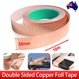 Double-Sided Copper Foil Tape 10M x 50MM EMI Shielding Conductive