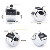 4 Digit Hand Tally Counter Manual Clicker Metal