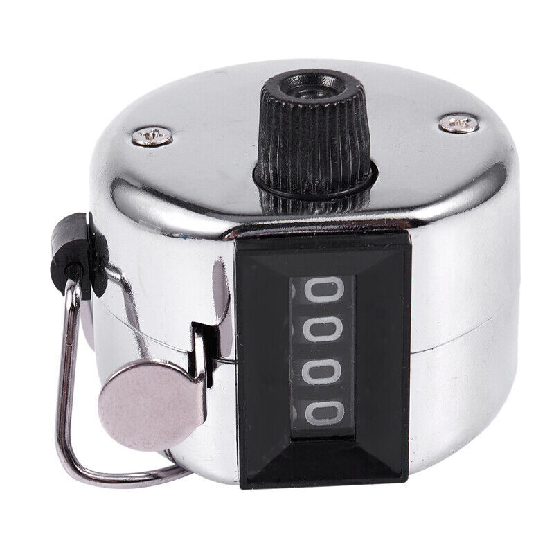 4 Digit Hand Tally Counter Manual Clicker Metal