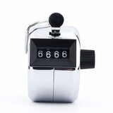 4 Digit Hand Tally Counter Manual Clicker Metal